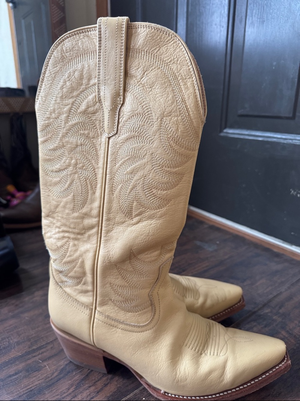 Tecovas Cream Western Heeled Boots - Picture 6 of 6